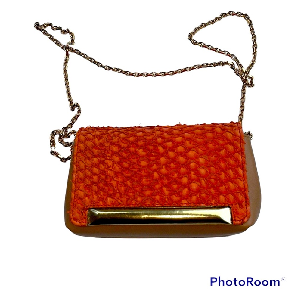 ESCADA mini handbag orange & tan, NWT